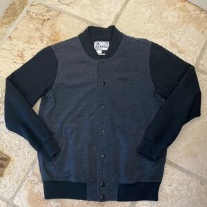 Ezekiel snap up jacket Men’s M grey/black sweatshirt casual cotton date night
